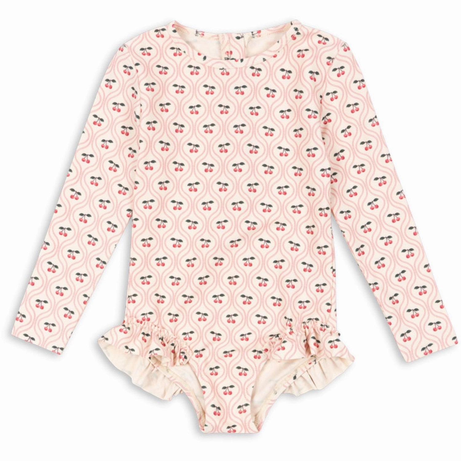 Konges Sljd Cherry Pink Motif Merle Ls Swimsuit Grs