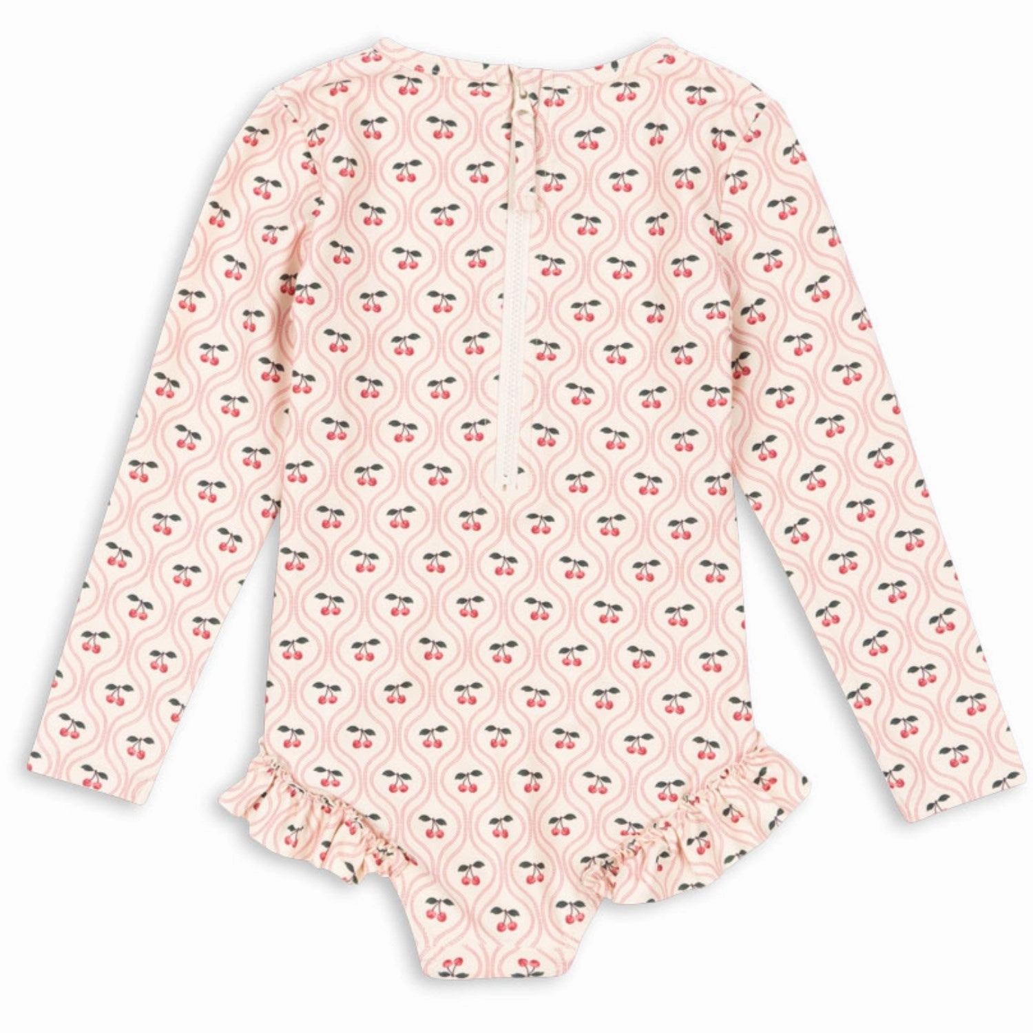 Konges Sljd Cherry Pink Motif Merle Ls Swimsuit Grs