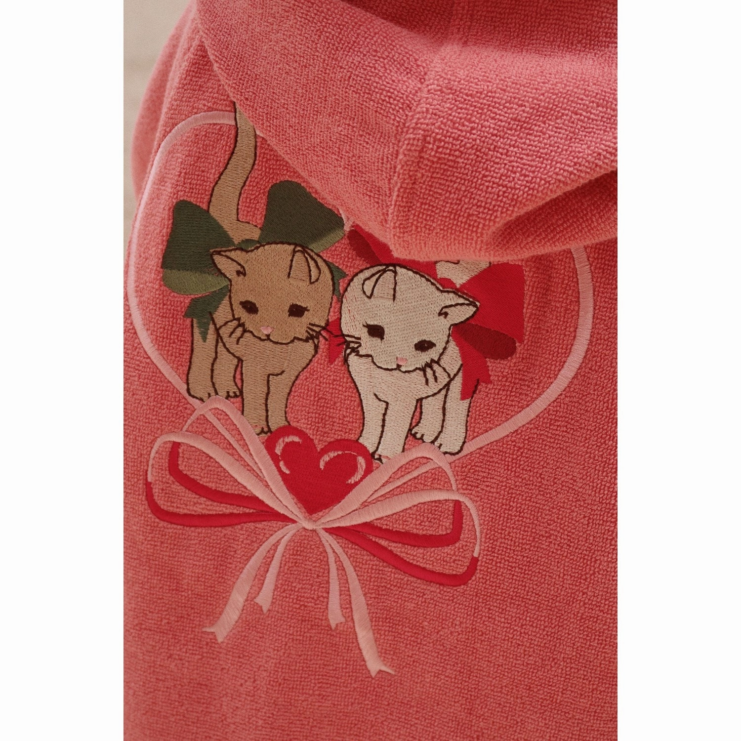 Konges Sljd Flamingo Plume Terry Bathrobe Embroidery Gots