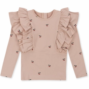 Konges Sljd Manuca Frill Swim Blouse Cherry Blush