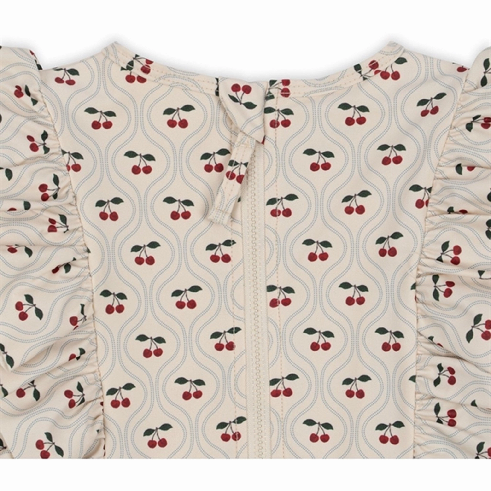 Konges Sljd Manuca Frill Swim Blouse Cherry Motif