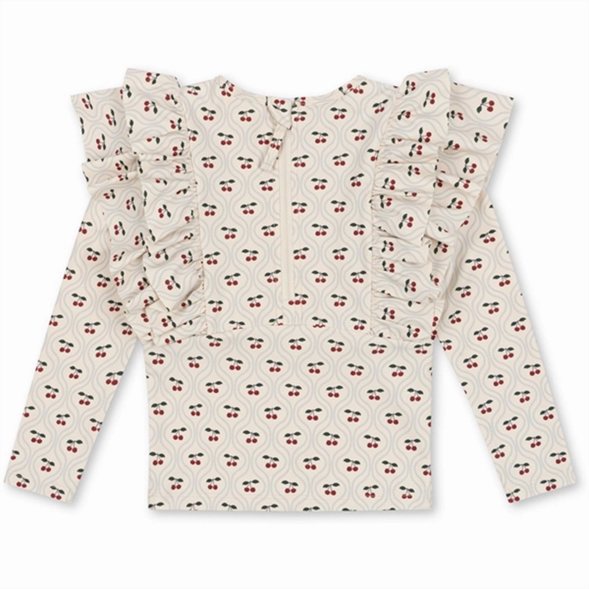 Konges Sljd Manuca Frill Swim Blouse Cherry Motif