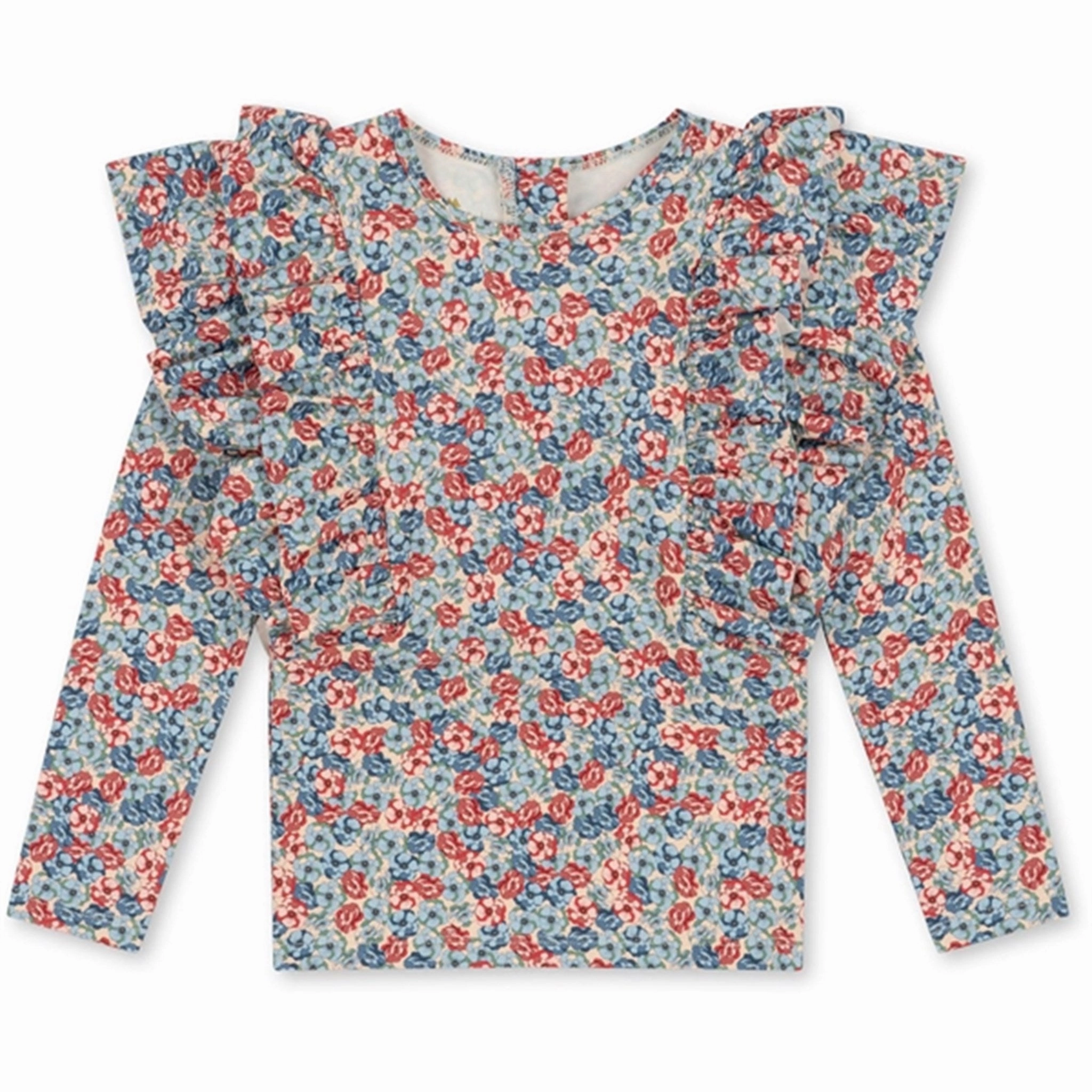 Konges Sljd Manuca Frill Swim Blouse Rosie Blue