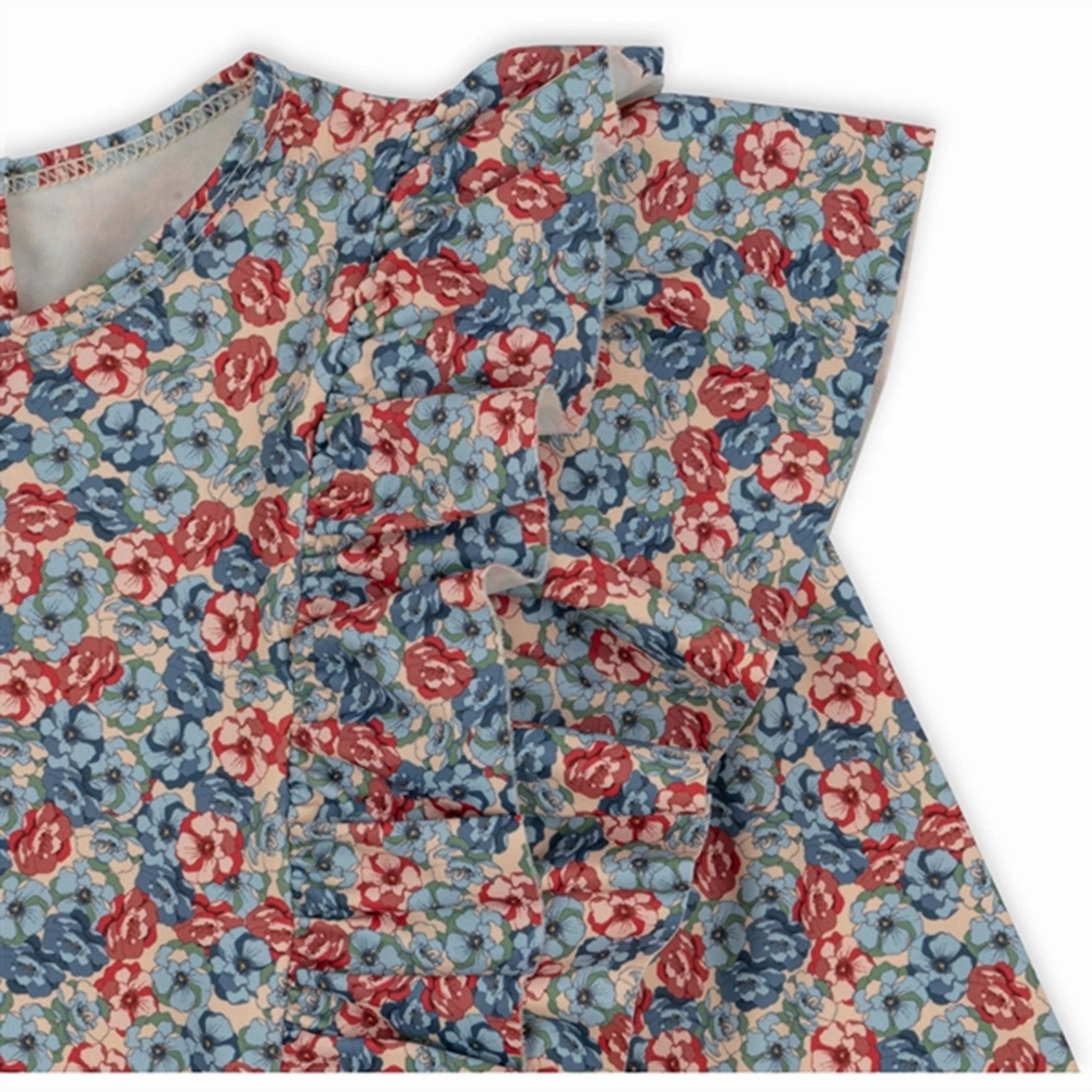 Konges Sljd Manuca Frill Swim Blouse Rosie Blue