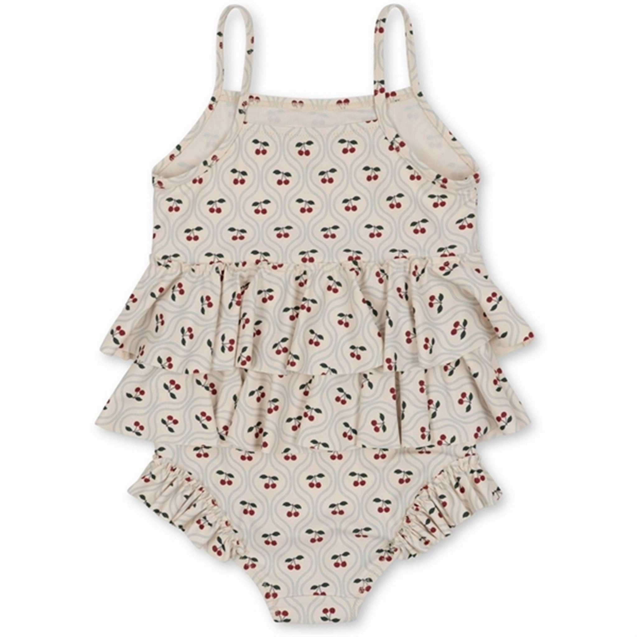 Konges Sljd Manuca Frill Swim Suit Cherry Motif