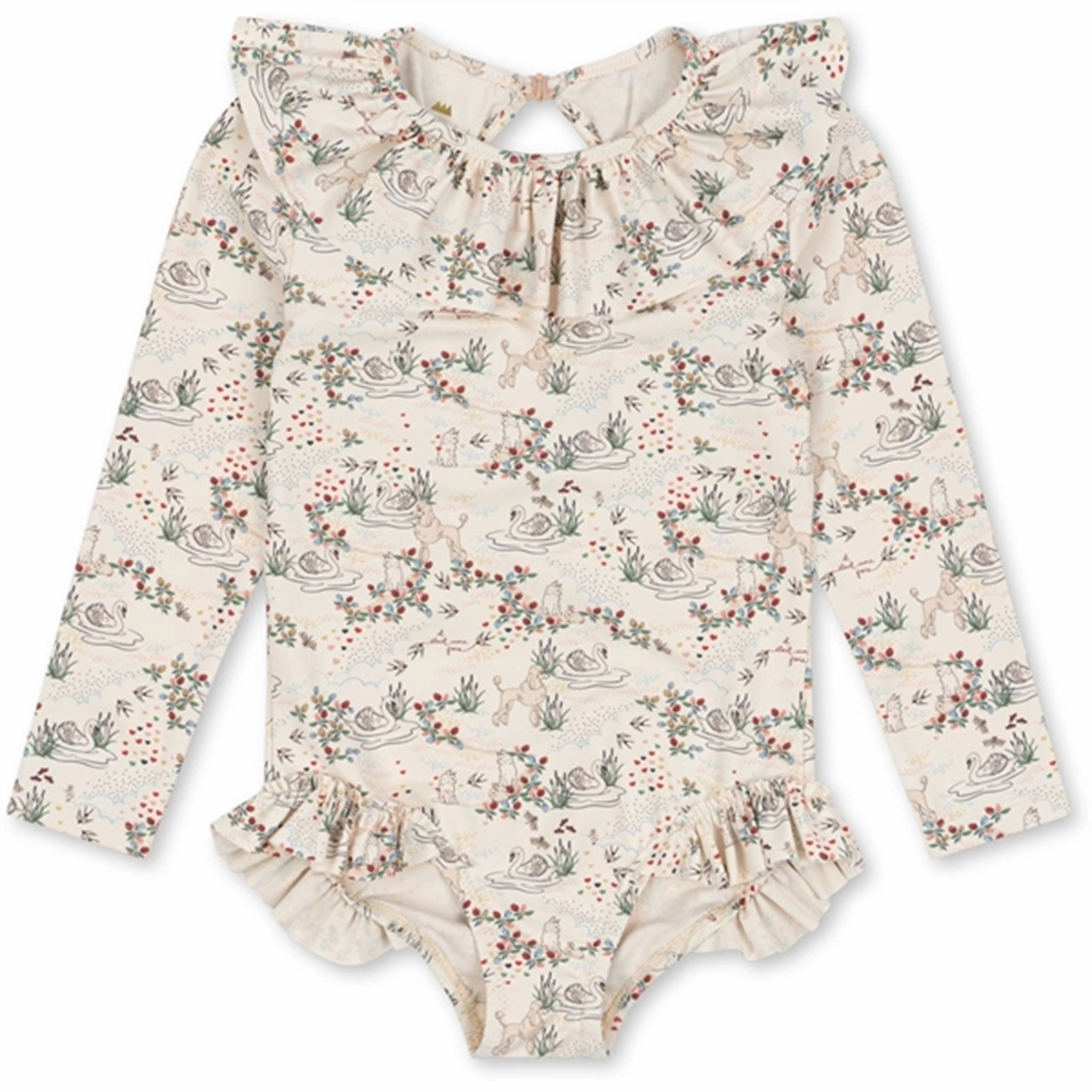 Konges Sljd Manuca Ls Frill Swimsuit Mizumi