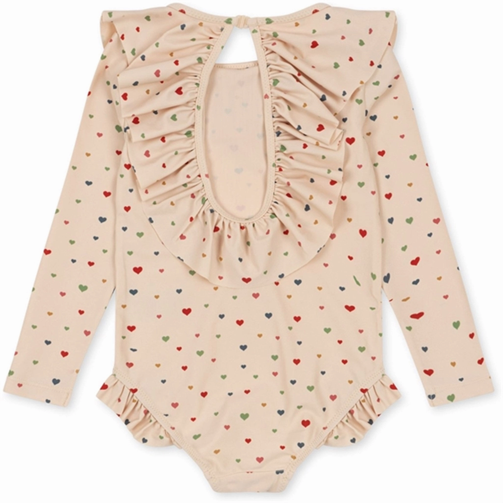 Konges Sljd Multi Hearts Manuca Frill Swimsuit