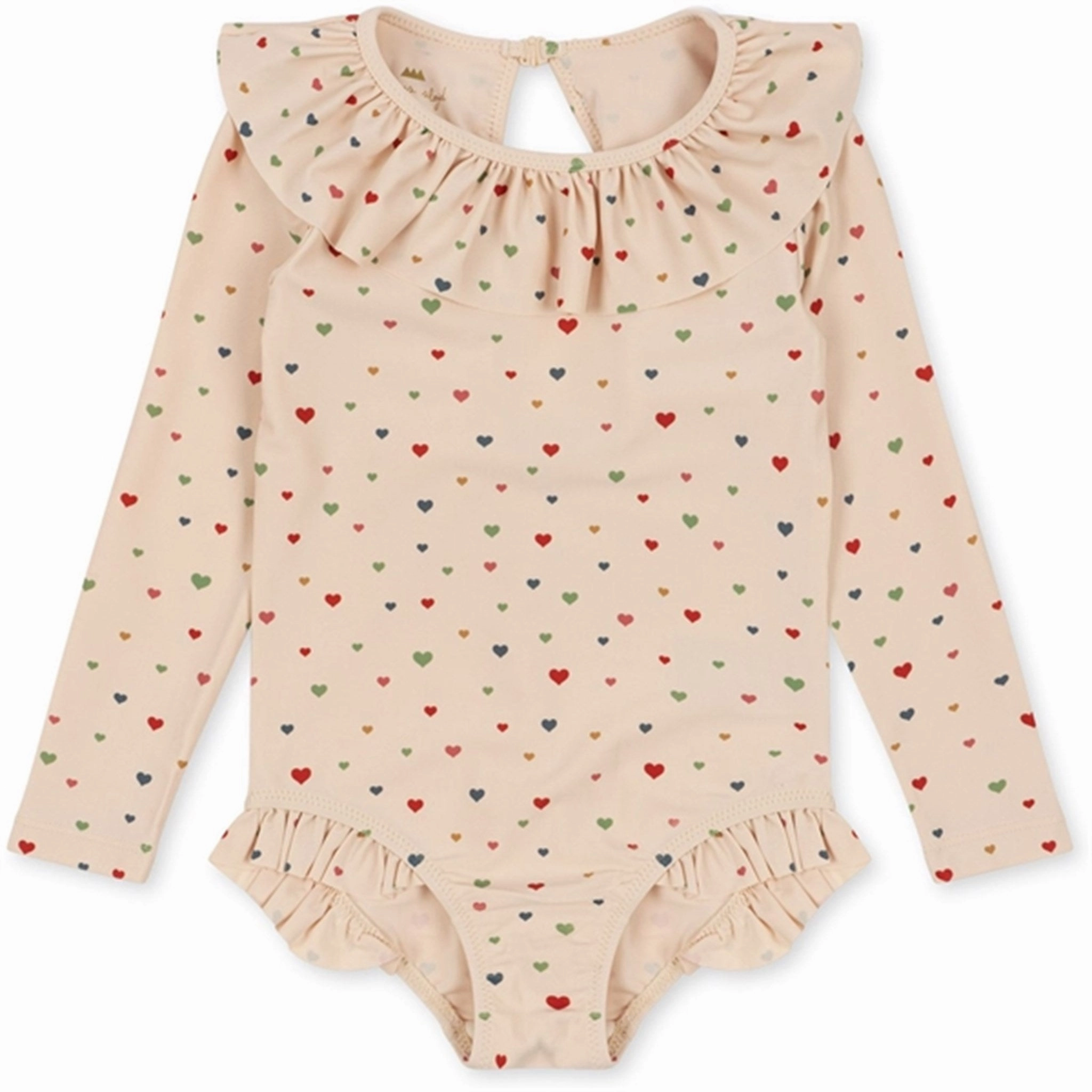 Konges Sljd Multi Hearts Manuca Frill Swimsuit