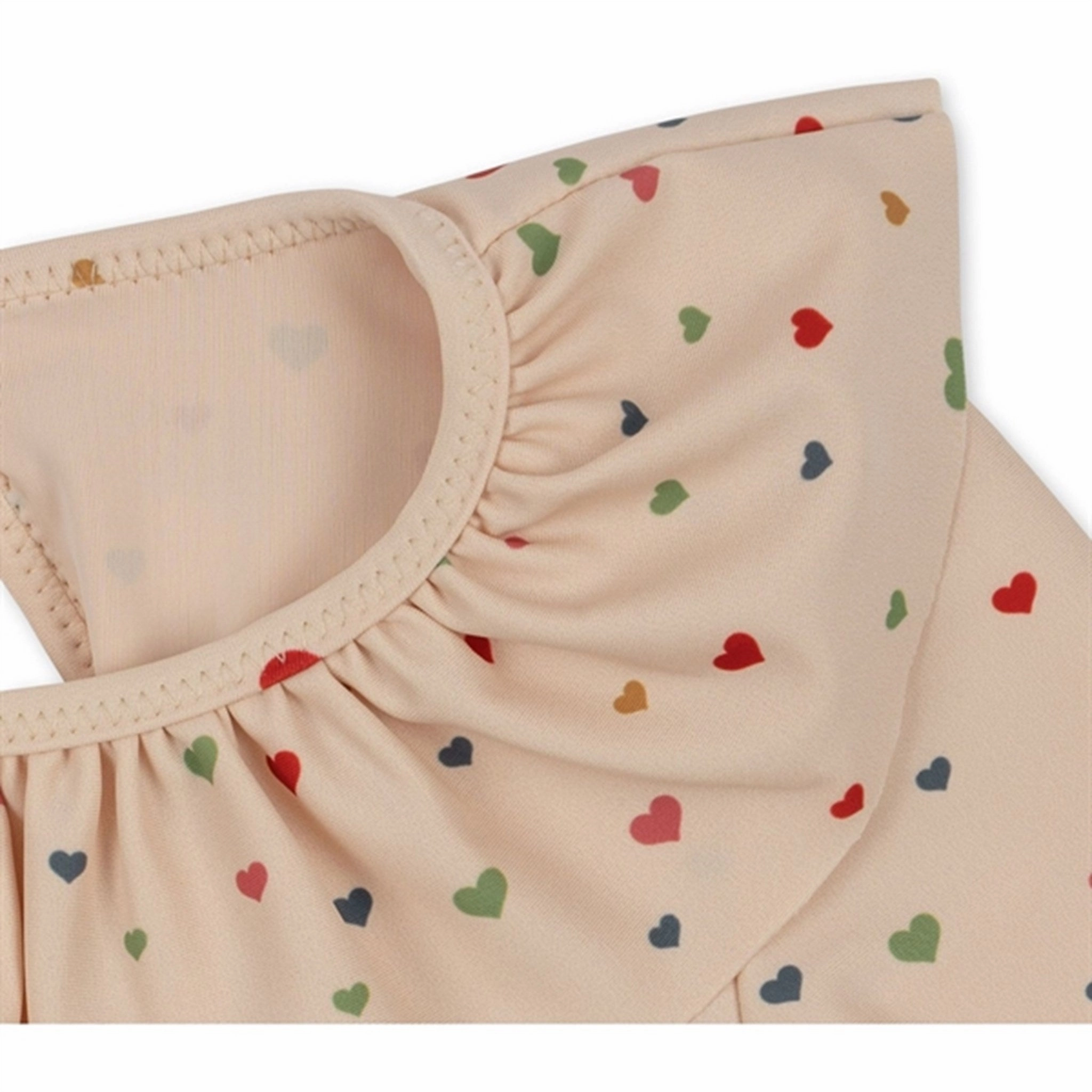 Konges Sljd Multi Hearts Manuca Frill Swimsuit