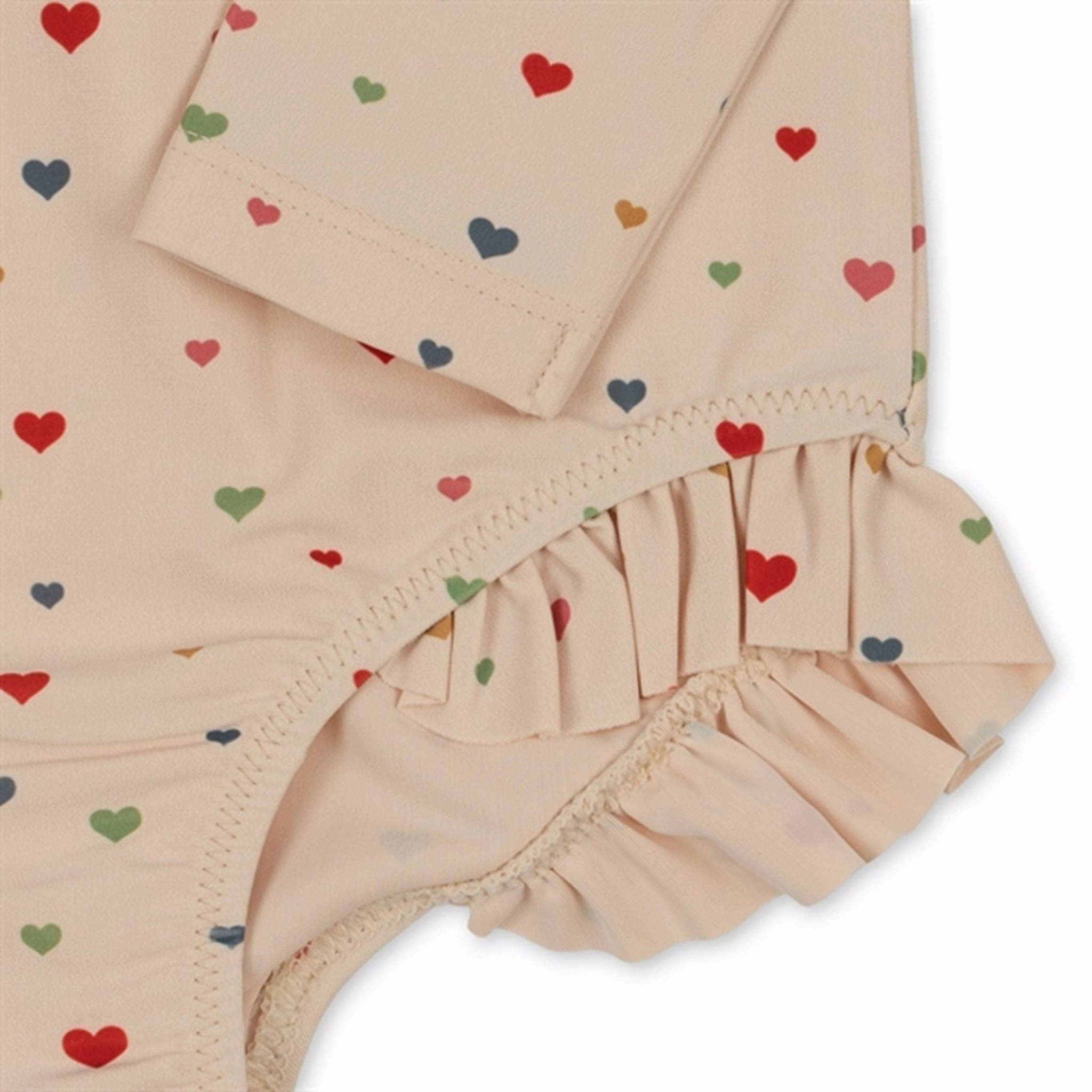 Konges Sljd Multi Hearts Manuca Frill Swimsuit