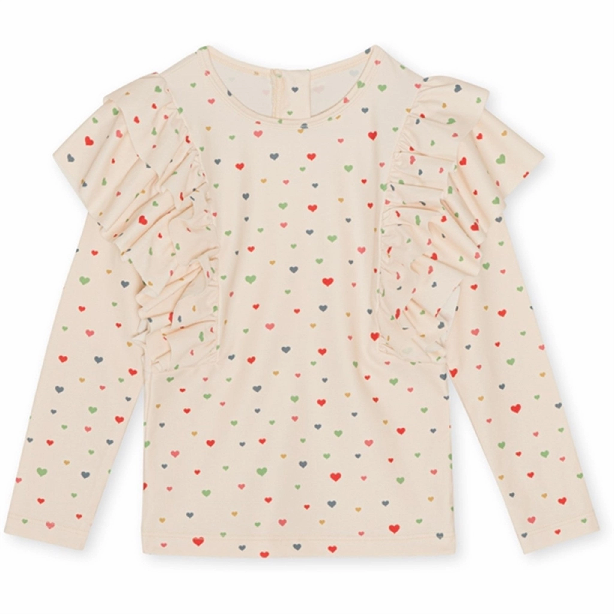Konges Sljd Multi Hearts Manuca Frill UV Swim Blouse