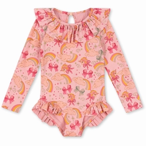 Konges Sljd Rainbow Bow Manuca Ls Swimsuit Grs
