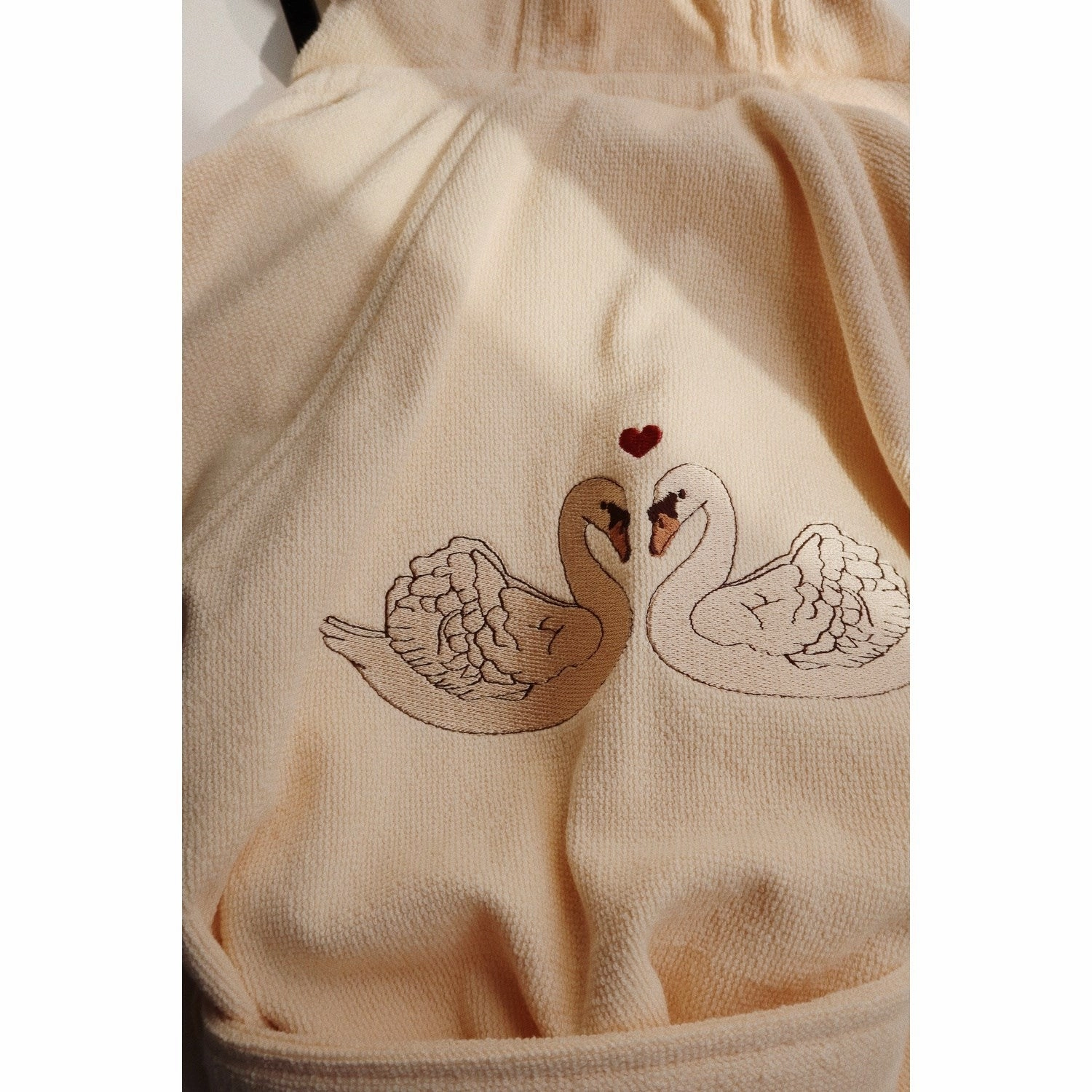 Konges Sljd Terry Bathrobe w. Embroidery Swan