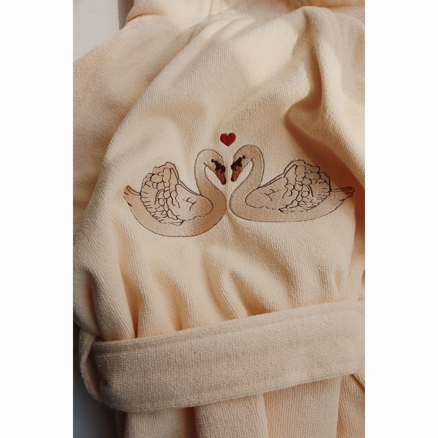 Konges Sljd Terry Bathrobe w. Embroidery Swan