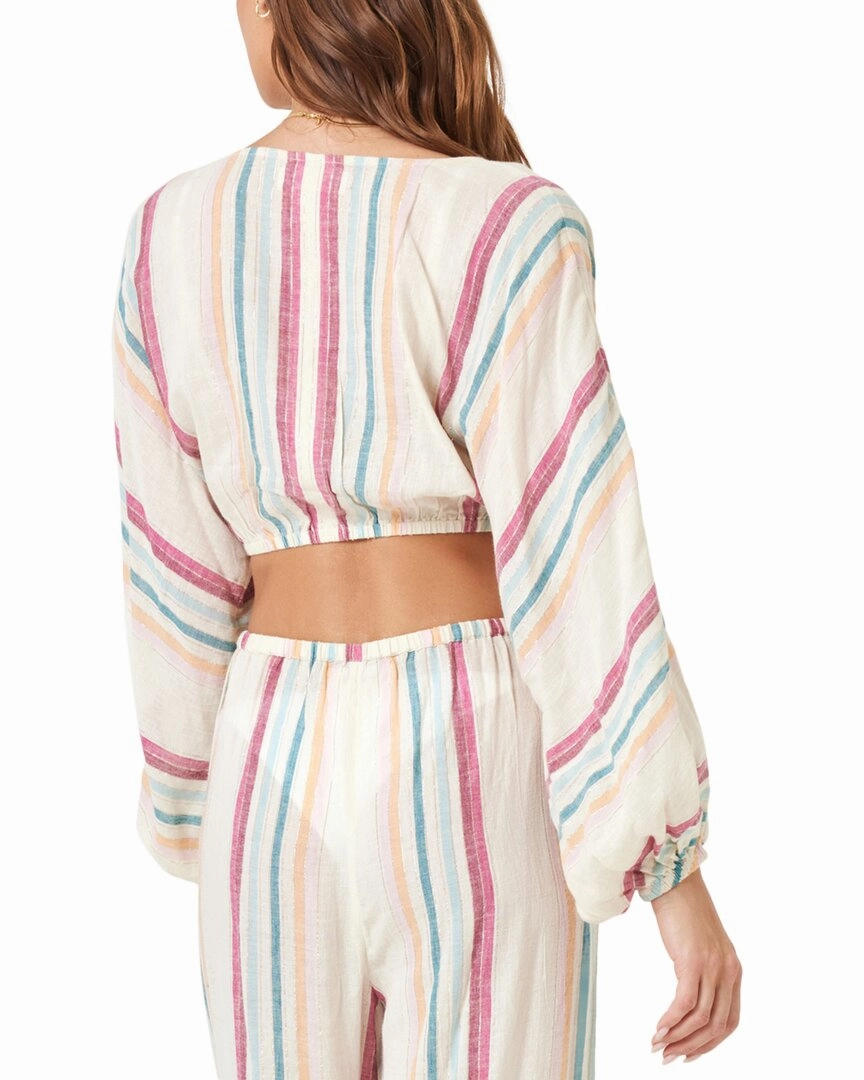L*Space Reese Linen-Blend Top