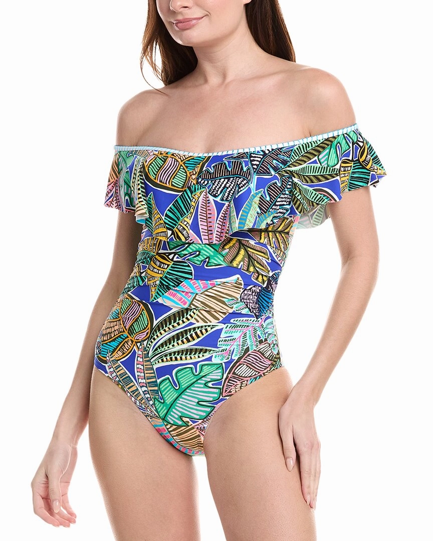 La Blanca Neon Off-Shoulder One-Piece
