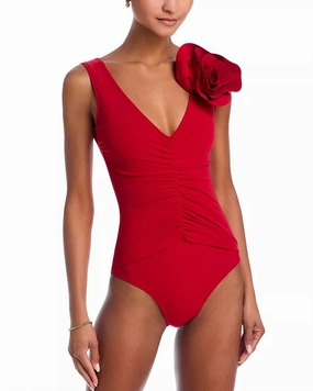 La Petite Robe Rosette One Piece In Scarlet Red