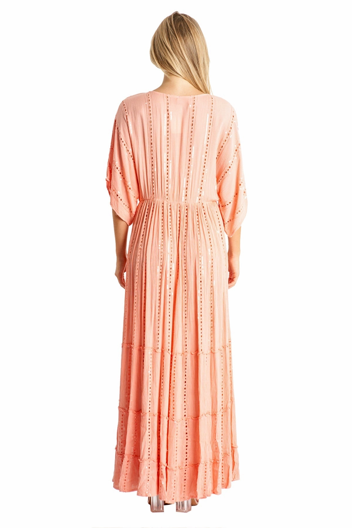 Lani Maxi Coral Robe Dress