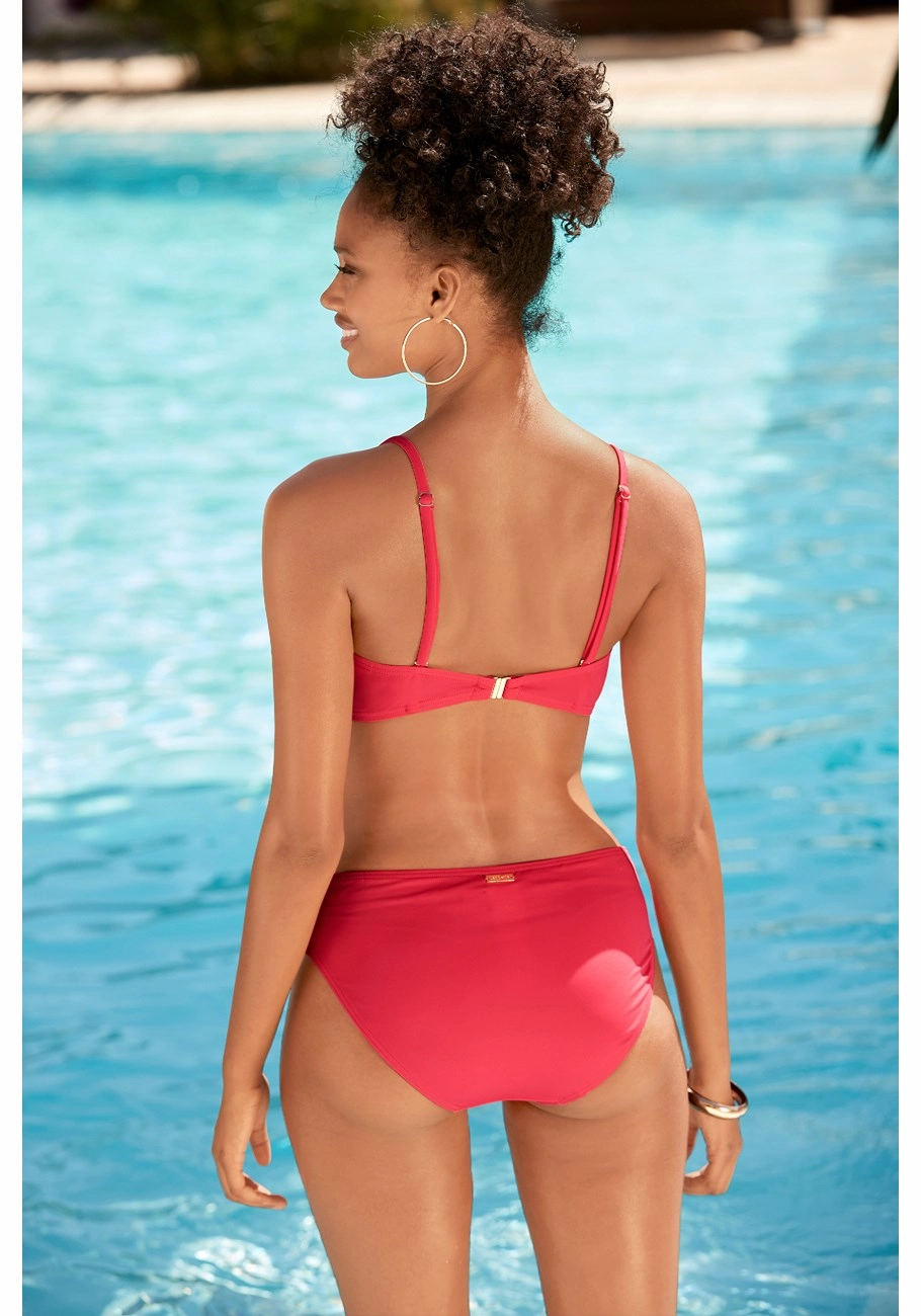 LASCANA Women's Button Detail Classic Bikini Bottom