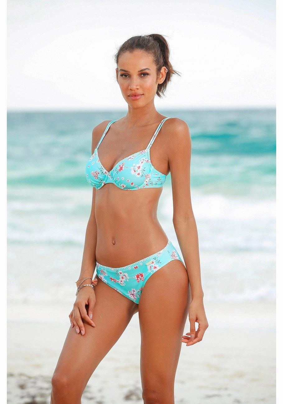 LASCANA Women's Print Classic Bikini Bottom
