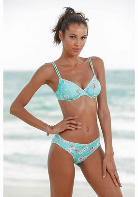 LASCANA Women's Print Classic Bikini Bottom