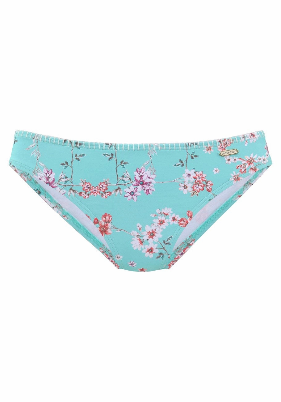 LASCANA Women's Print Classic Bikini Bottom
