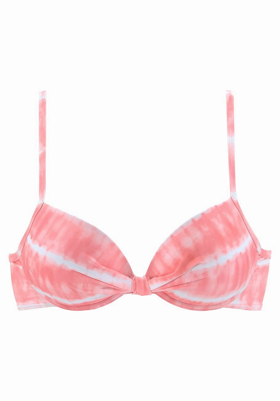 LASCANA Women's Tie Dye Underwire Bikini Top