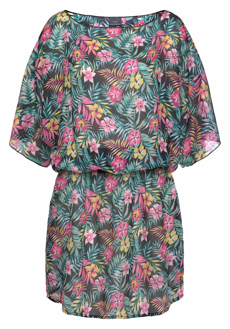 LASCANA Women's Tropical Print Cover Up
