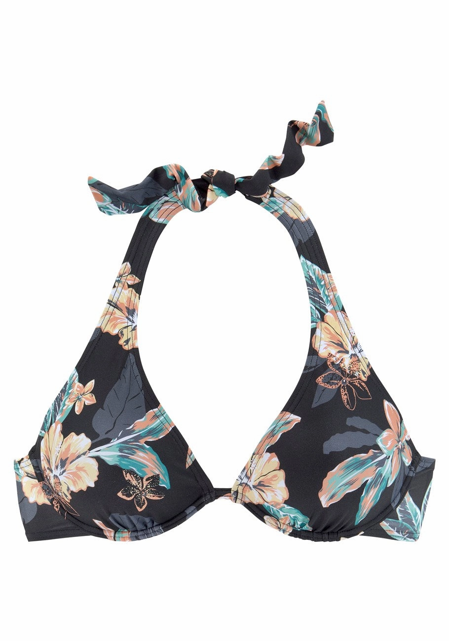 LASCANA Women's Tropical Underwire Bikini Top