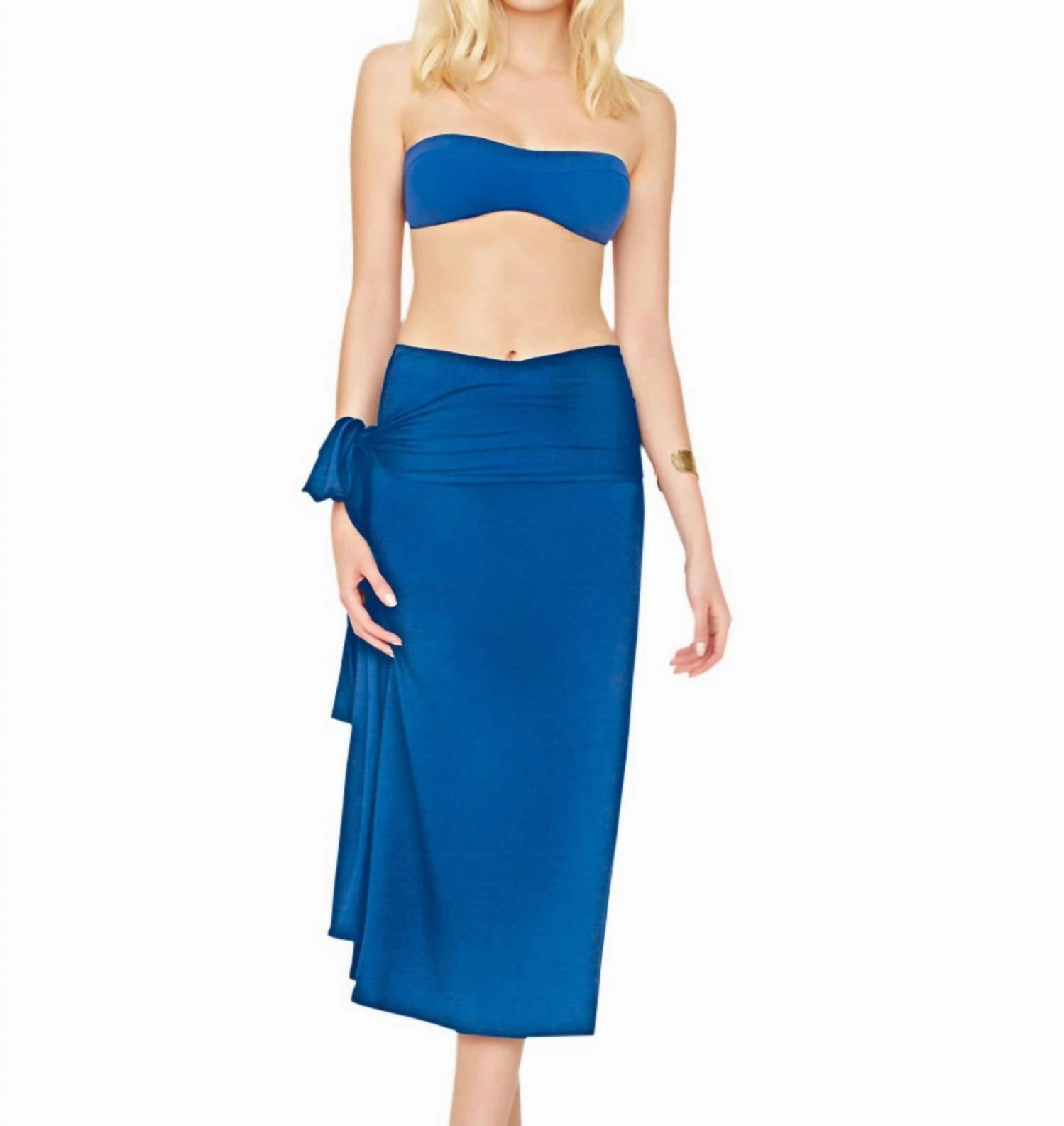 Lattice Beach Dress In Got Lattice Blue