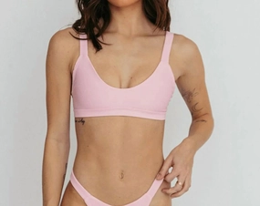 Layla Swim Top In Blossom Pink