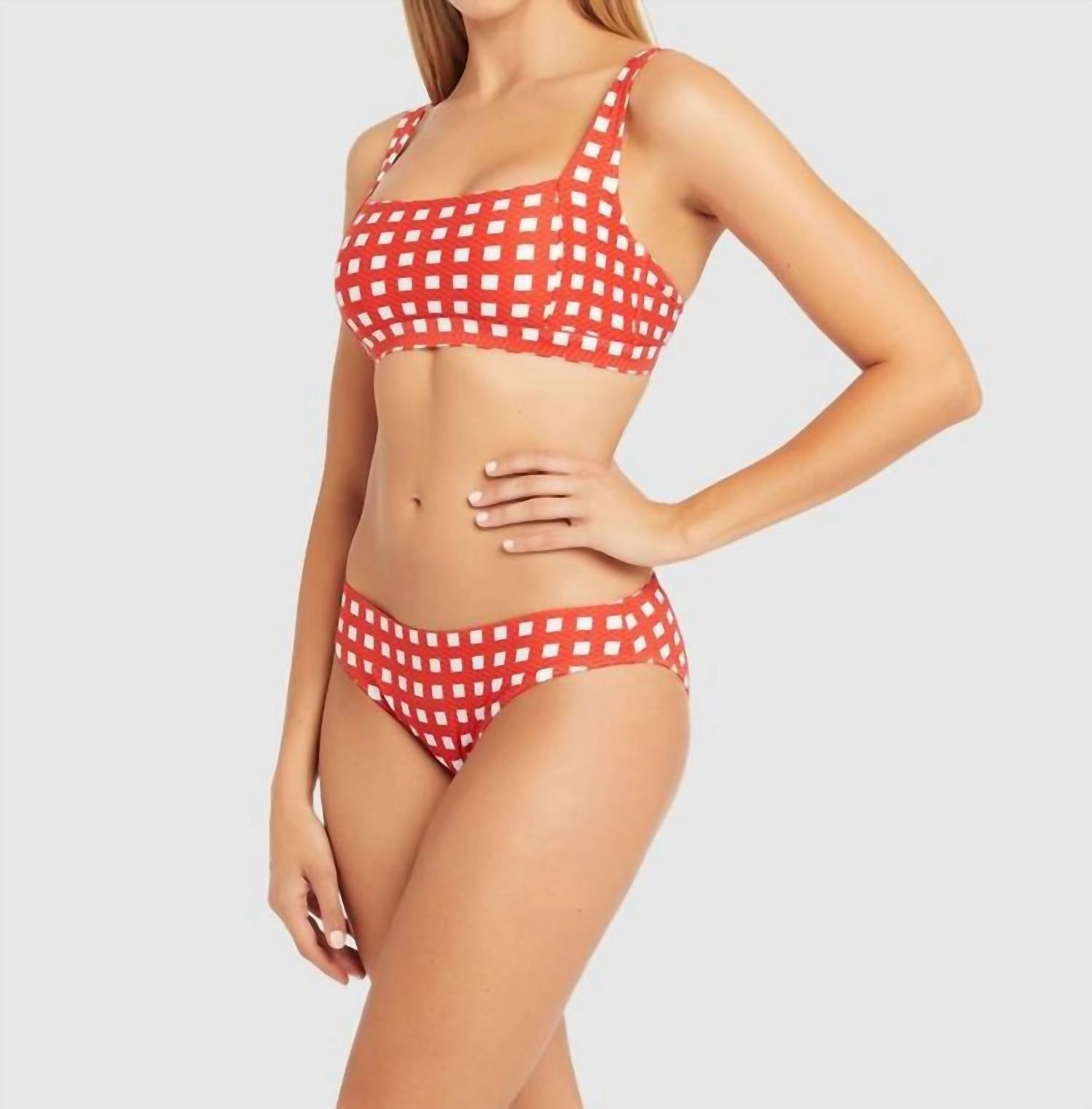 Le Damier Regular Bikini Pant In Orange