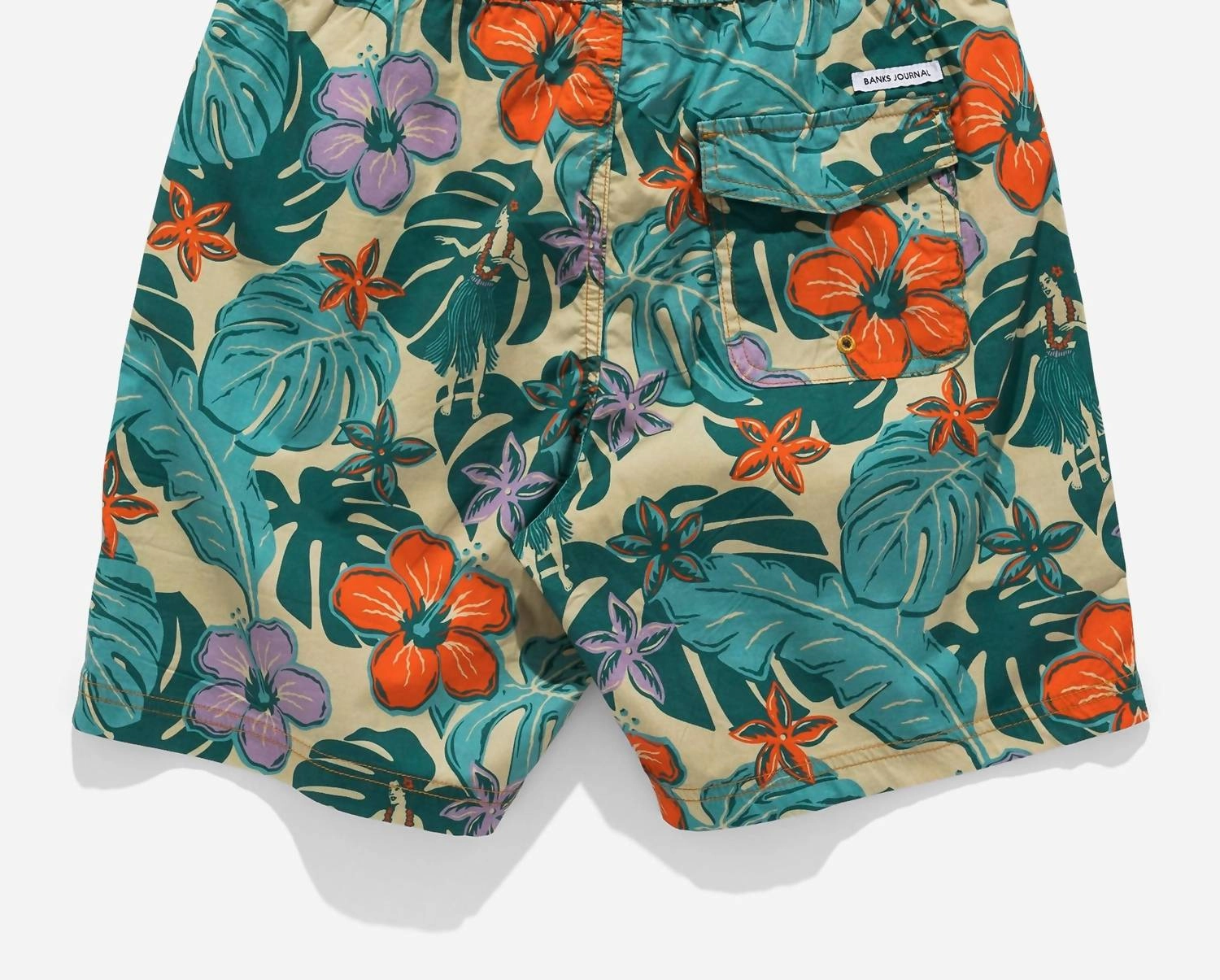 Lei Day Elastic Boardshort In Light Lemon