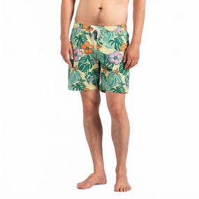 Lei Day Elastic Boardshort In Light Lemon