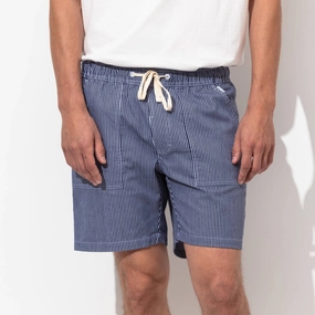 Leon Elastic Walkshort In Indigo
