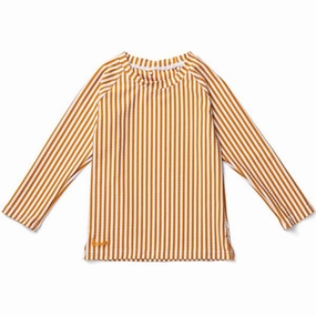 Liewood Noah Swim Tee Stripe Mustard/White