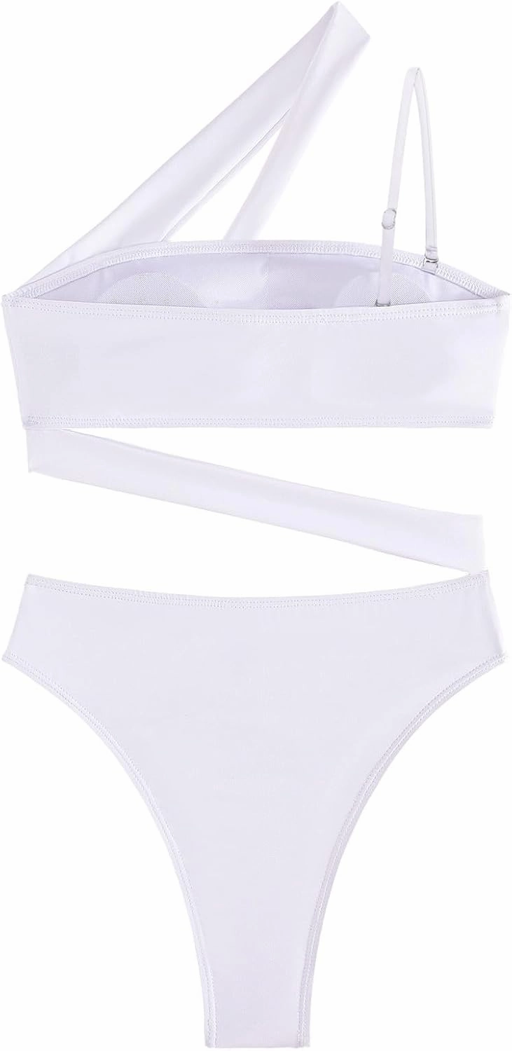 Lilosy Sexy Cutout Tube High Waist Bandeau Bathing One Piecce Swimsuit
