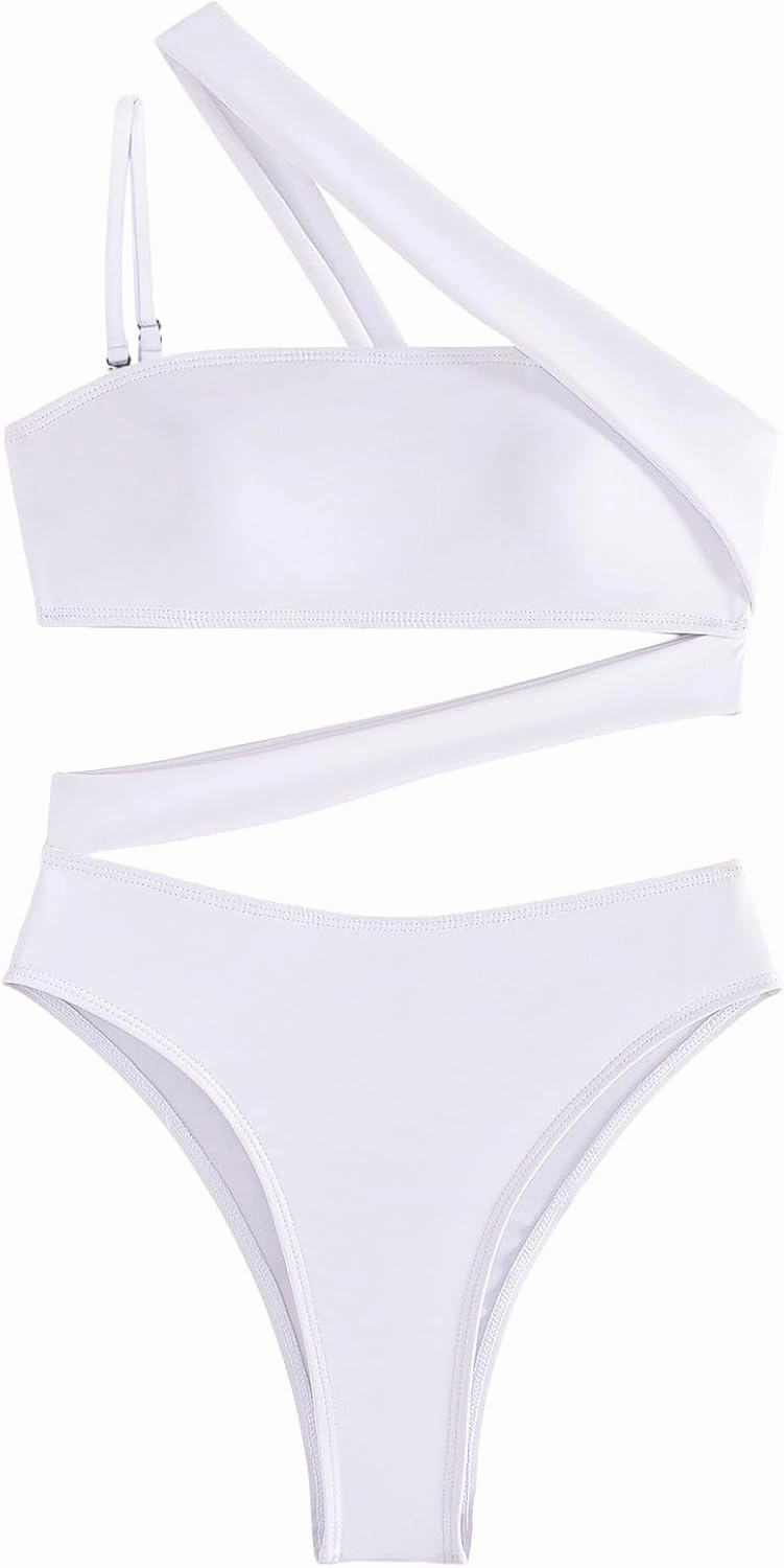 Lilosy Sexy Cutout Tube High Waist Bandeau Bathing One Piecce Swimsuit
