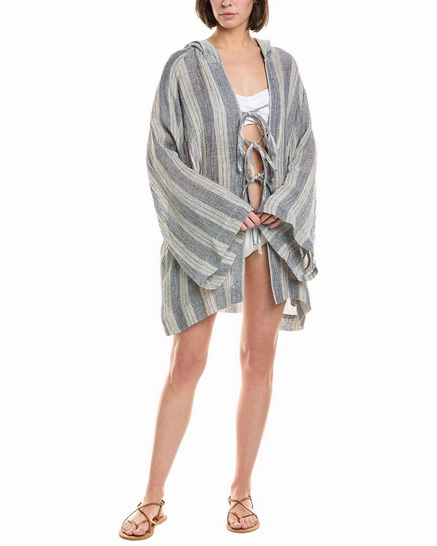 Lis Marie Fernandez Linen-Blend Beach Cape Mini