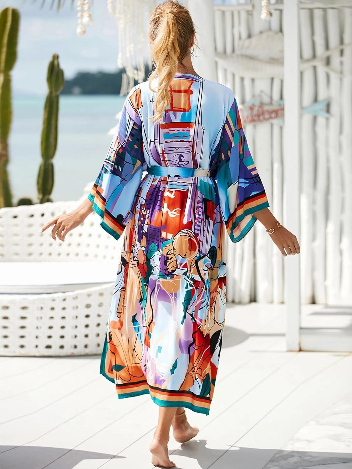 Long Kimonos Swimsuit Cover ups for Women Plus Size Maternity Swimwear Coverup Beach Wear Vacation Outfits