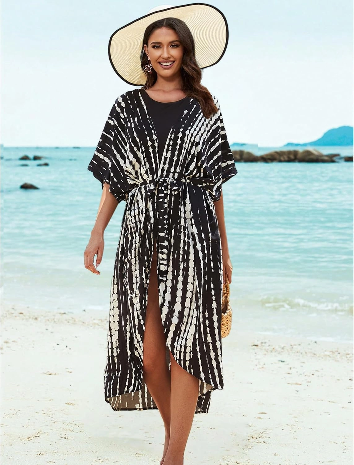 Long Kimonos Swimsuit Cover ups for Women Plus Size Maternity Swimwear Coverup Beach Wear Vacation Outfits