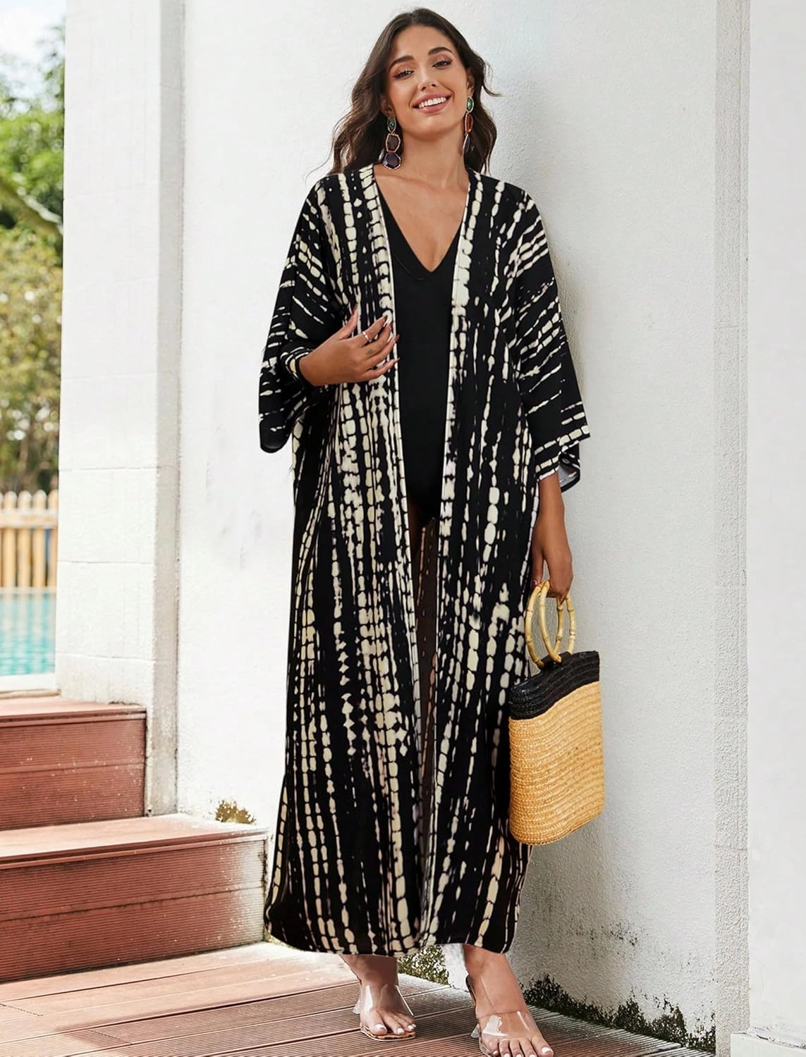 Long Kimonos Swimsuit Cover ups for Women Plus Size Maternity Swimwear Coverup Beach Wear Vacation Outfits