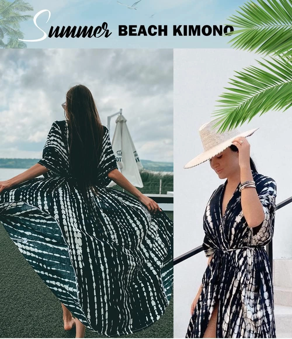 Long Kimonos Swimsuit Cover ups for Women Plus Size Maternity Swimwear Coverup Beach Wear Vacation Outfits