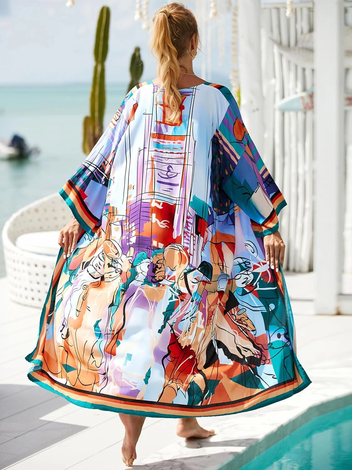 Long Kimonos Swimsuit Cover ups for Women Plus Size Maternity Swimwear Coverup Beach Wear Vacation Outfits