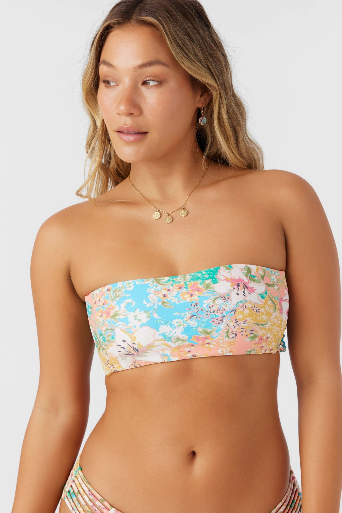 LUA FLORAL BELLS BANDEAU TOP
