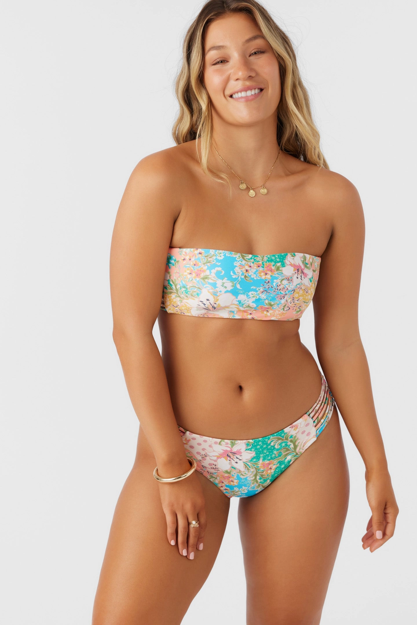 LUA FLORAL BELLS BANDEAU TOP