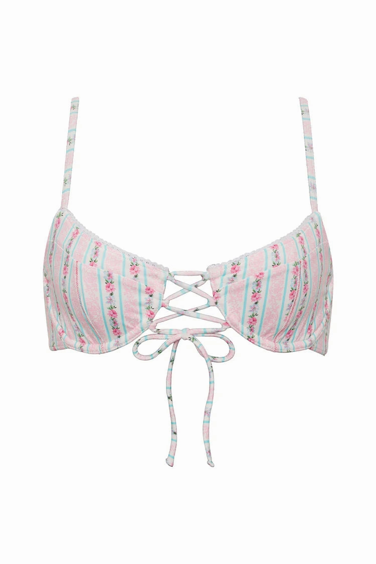 Lucia Floral Underwire Bikini Top