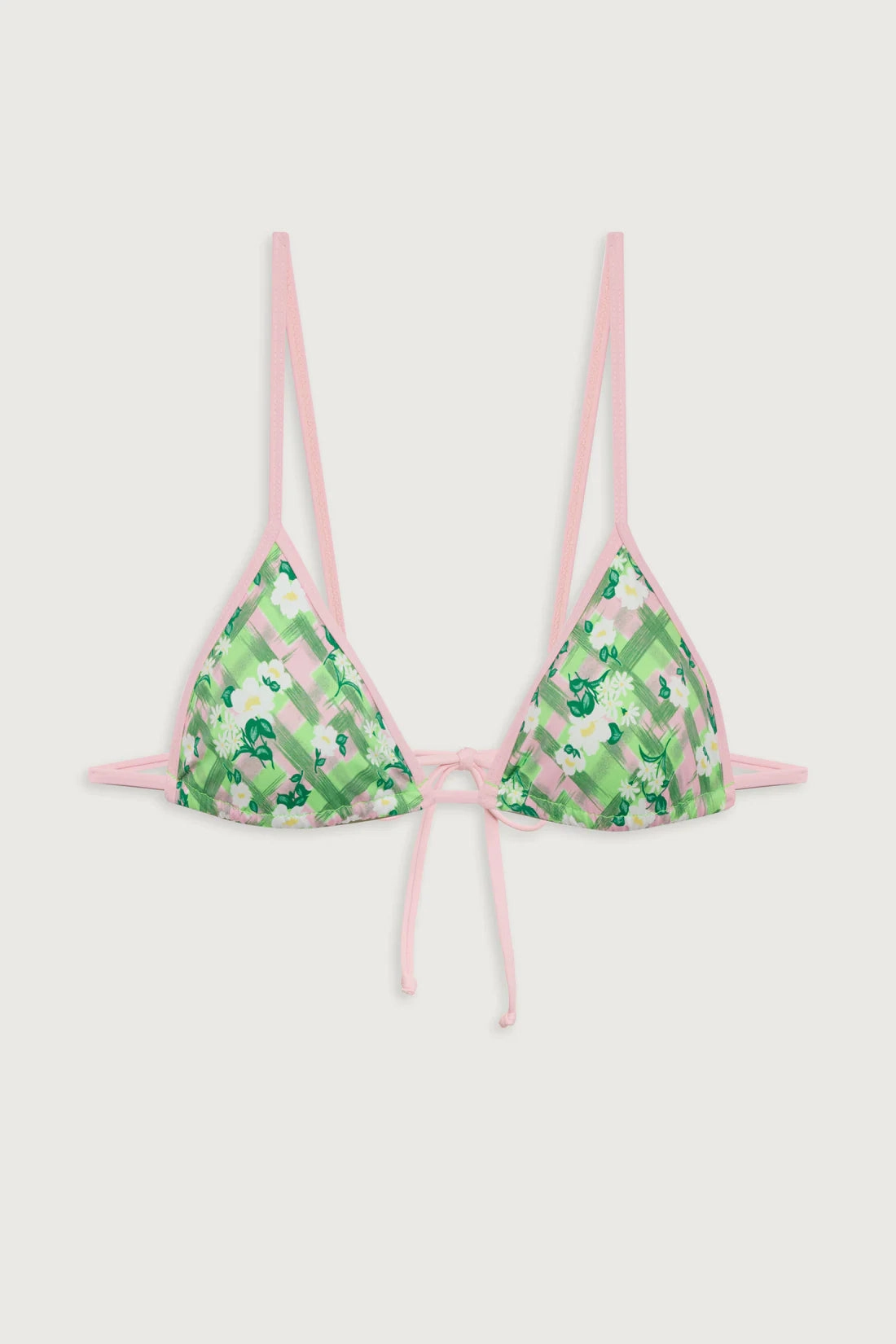 Lumia Plaid Triangle Bikini Top