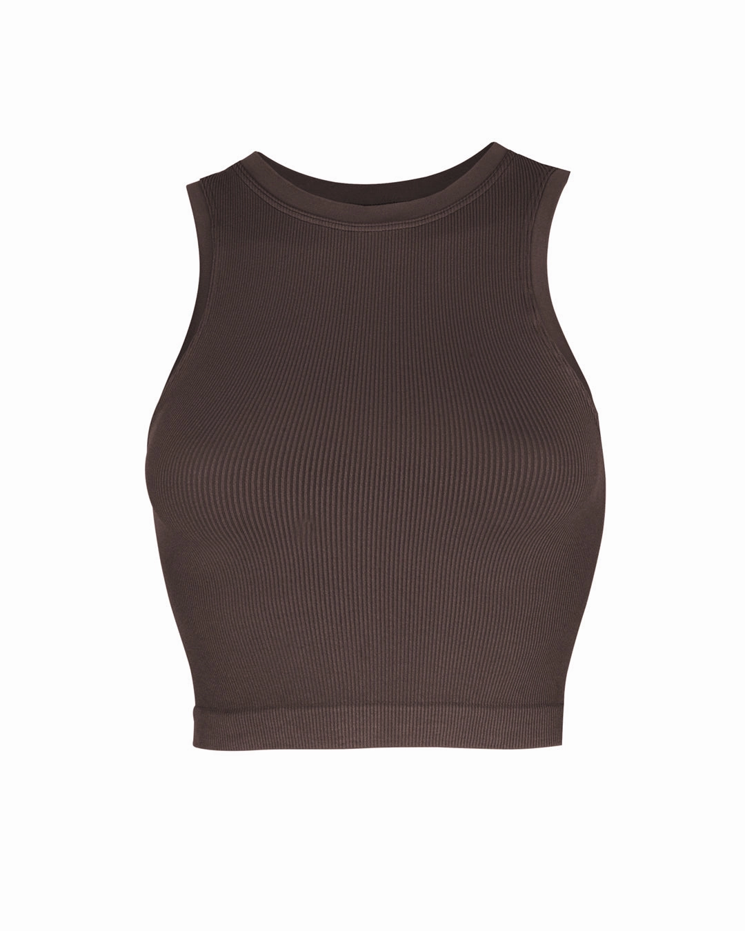 LUMINOUS Ribbed Vest | Chocolate Brown