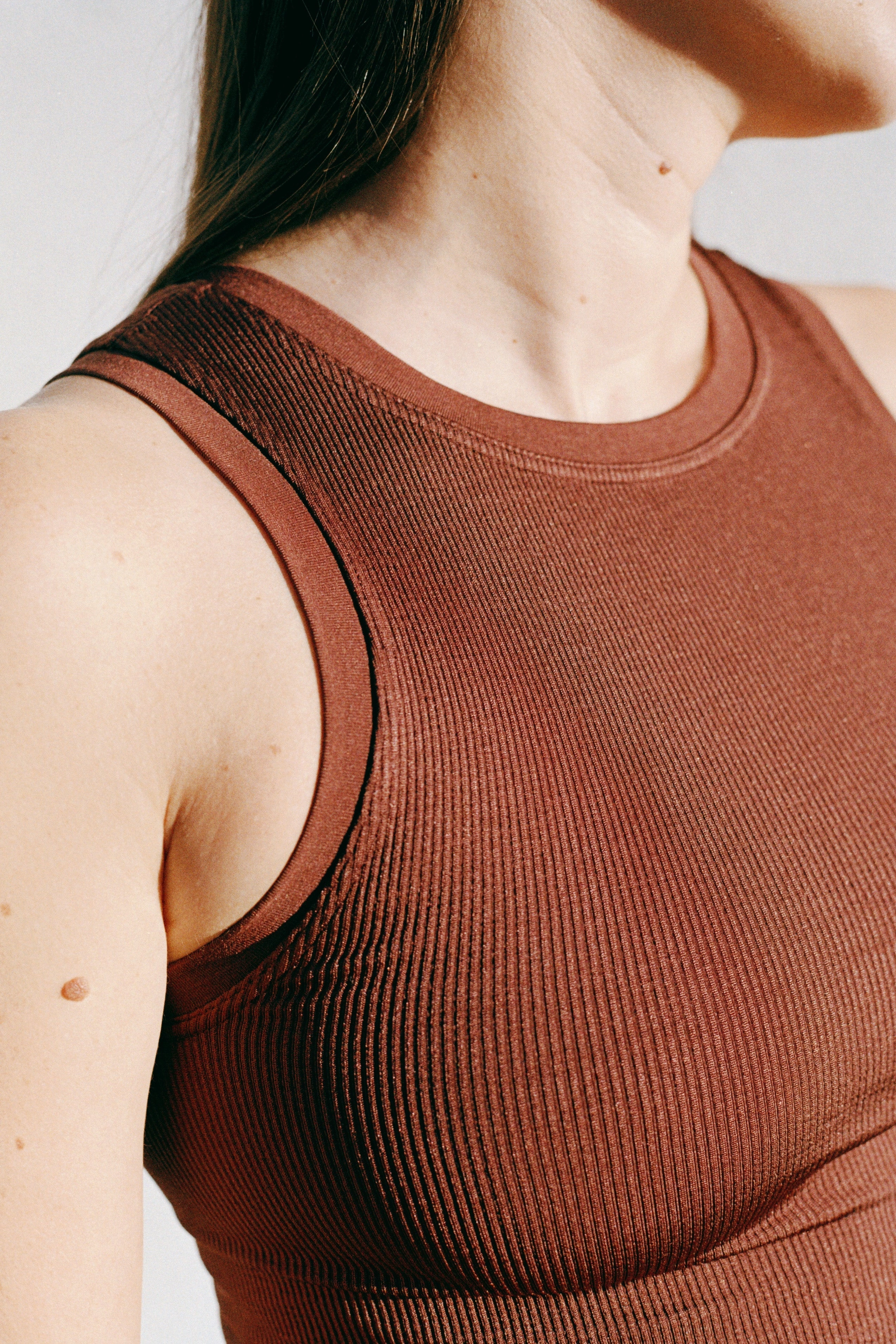 LUMINOUS Ribbed Vest | Maroon